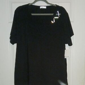 Madison Black Boxy Relaxed Short Sleeve Tee